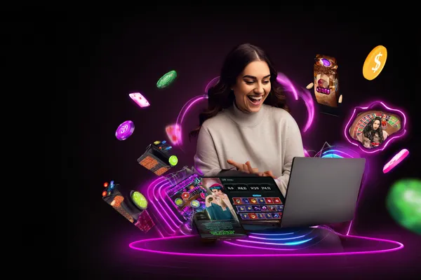 JL56 Member Login — Return to your personalized dashboard A person using their device against a moody casino-themed background, illustrating the smooth re-entry process at JL56.